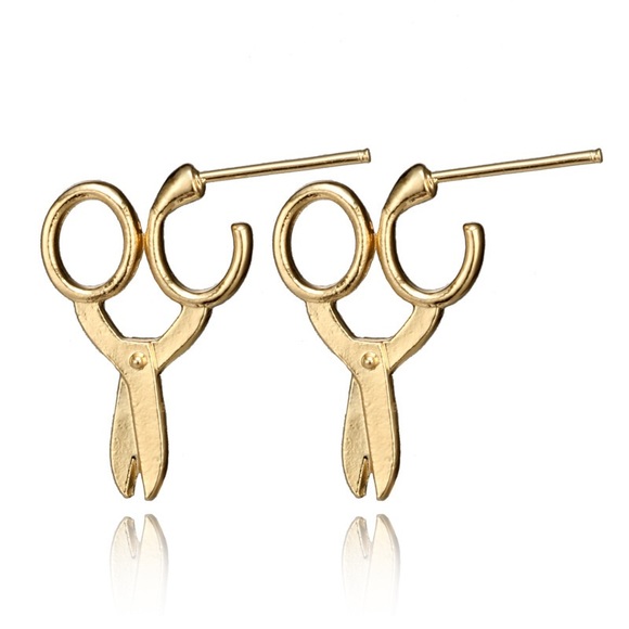 Modern Scissor Earrings - Picture 4 of 16